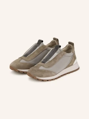Obrázek produktu Brunello Cucinelli Slip-On Tenisky S Ozdobnými Perličkami šedá