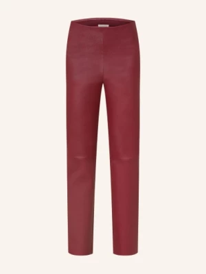 Obrázek produktu By Malene Birger Kožené Kalhoty Florentina tmavě červená