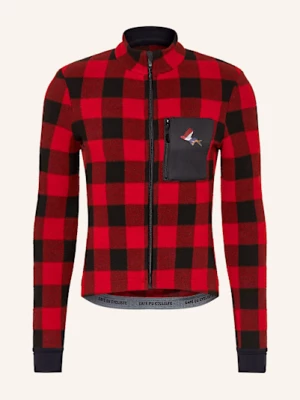 Obrázek produktu Café Du Cycliste Fleecový Cyklistický Dres Solange červená / černá CAFÉ DU CYCLISTE