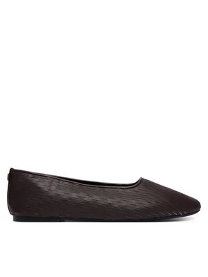 Obrázek produktu Calvin Klein Baleríny Oblique Ballerina Cut Lth HW0HW03033 Bordó