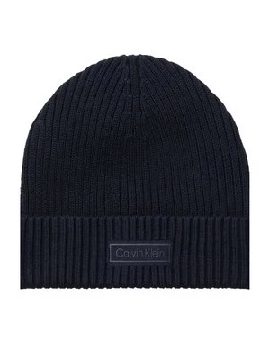Obrázek produktu Calvin Klein Čepice Patch Chunky Rib Cotton Beanie LV04D8053G Tmavomodrá