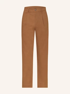 Obrázek produktu Calvin Klein Chino Kalhoty Relaxed Tapered Fit Se Lnem tmavě oranžová