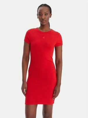 Obrázek produktu Calvin Klein Jeans Každodenní šaty LV047B266G Červená Slim Fit