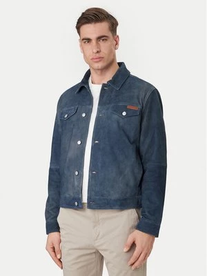 Obrázek produktu Calvin Klein Jeans Kožená bunda 90s LV04RF404G Tmavomodrá Regular Fit