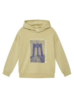 Obrázek produktu Calvin Klein Jeans Mikina Bridge LVCKSJB04B Zelená Oversize