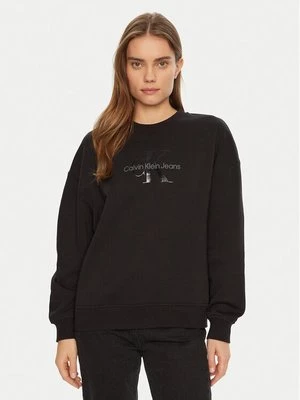 Obrázek produktu Calvin Klein Jeans Mikina Glossy Monologo J20J224724 Černá Regular Fit