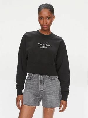 Obrázek produktu Calvin Klein Jeans Mikina Stacked Institutional J20J221466 Černá Regular Fit