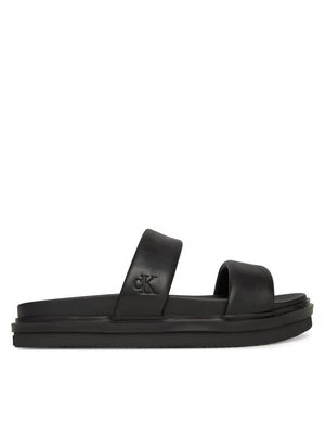 Obrázek produktu Calvin Klein Jeans Nazouváky Flat Molded Doublebar Sandal Lth YM0YM01226 Černá