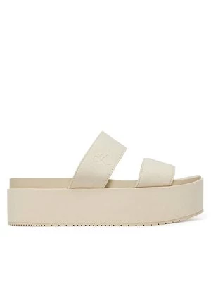 Obrázek produktu Calvin Klein Jeans Nazouváky Flatform Sandal Webbing In YW0YW01789 Écru Krémová