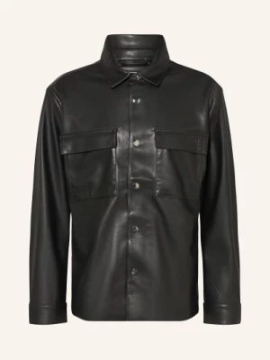 Obrázek produktu Calvin Klein Jeans Overjacket V Koženém Vzhledu černá