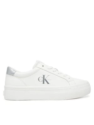 Obrázek produktu Calvin Klein Jeans Sneakersy Vulc Flatf Lth Silver Logo Tag YW0YW01877 Bílá