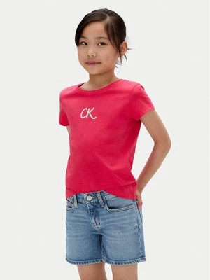 Obrázek produktu Calvin Klein Jeans T-Shirt Glitter IG0IG02972 D Růžová Slim Fit