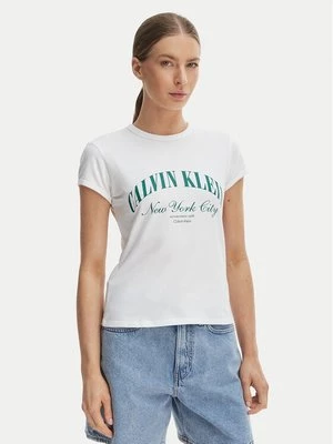 Obrázek produktu Calvin Klein Jeans T-Shirt Graphic Logo LV047F815G Bílá Slim Fit