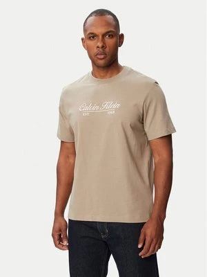Obrázek produktu Calvin Klein Jeans T-Shirt LV04RG822G Tmavě béžová Regular Fit