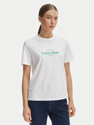 Obrázek produktu Calvin Klein Jeans T-Shirt NYC Logo LV047F810G Bílá Classic Fit