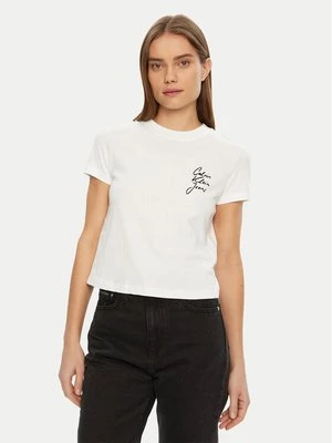 Obrázek produktu Calvin Klein Jeans T-Shirt Script Institutional J20J224984 Bílá Slim Fit