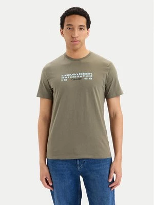 Obrázek produktu Calvin Klein Jeans T-Shirt SS 30s EU LV04RG800G Tmavě zelená Regular Fit