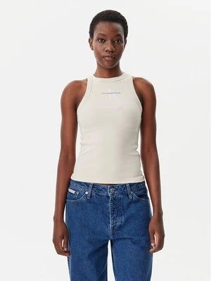Obrázek produktu Calvin Klein Jeans Top Monologo J20J225301 Béžová Slim Fit