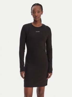 Obrázek produktu Calvin Klein Jeans Úpletové šaty LV047E219G Černá Slim Fit