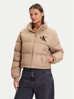Obrázek produktu Calvin Klein Jeans Vatovaná bunda Graphic Logo LV047D503G Béžová Regular Fit