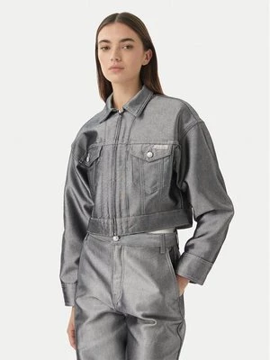 Obrázek produktu Calvin Klein Jeansová bunda LV047E715G Stříbrná Relaxed Fit