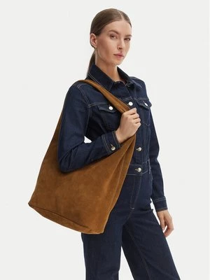 Obrázek produktu Calvin Klein Kabelka Slouchy Suede Leather Medium Bag LV04F3597G Hnědá