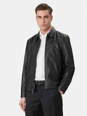 Obrázek produktu Calvin Klein Kožená bunda LV04LF423G Černá Regular Fit