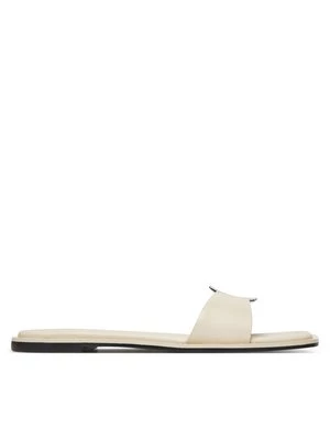 Obrázek produktu Calvin Klein Nazouváky Flat Slide W/Ck Hw Big - Lth HW0HW02482 Écru Krémová
