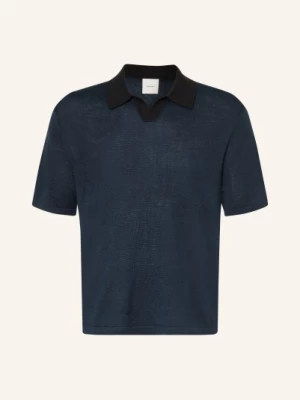 Obrázek produktu Calvin Klein Pletené Polo Tričko S Lnem tmavě modrá / černá