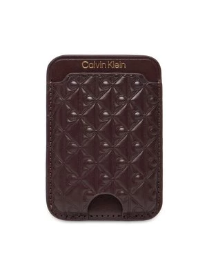 Obrázek produktu Calvin Klein Pouzdro na kreditní karty Aop Leather Magnetic Card Case LV04F1100G Bordó