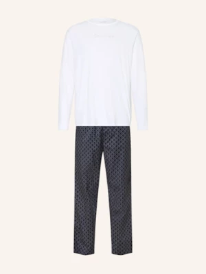 Obrázek produktu Calvin Klein Pyžamo Cotton Poplin bílá / tmavě modrá / černošedá