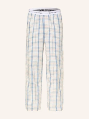 Obrázek produktu Calvin Klein Pyžamové Kalhoty Cotton Poplin režná / černošedá / oranžová