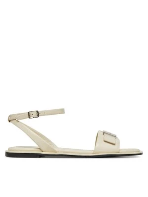 Obrázek produktu Calvin Klein Sandály Flat Sandal W/Ck Hw - Lth HW0HW02367 Écru
