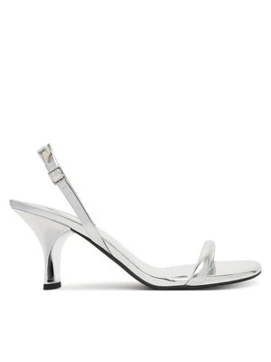 Obrázek produktu Calvin Klein Sandály Sculpt Kitt Heel Strappy Lth Met HW0HW02709 Stříbrná