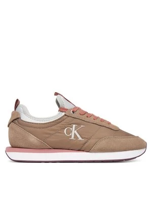 Obrázek produktu Calvin Klein Sneakersy Retro Runner Sock Laceup Mix Mat YW0YW02060 Hnědá