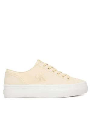 Obrázek produktu Calvin Klein Sneakersy Vulc Flatform Low Canvas Mg YW0YW01763 Écru Krémová