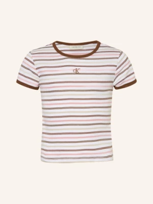 Obrázek produktu Calvin Klein Tričko Yarndye krémová / hnědá / růžová