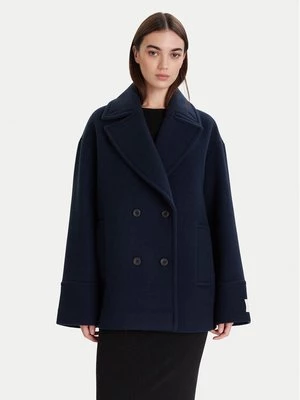 Obrázek produktu Calvin Klein Vlněný kabát LV044D549G Tmavomodrá Relaxed Fit