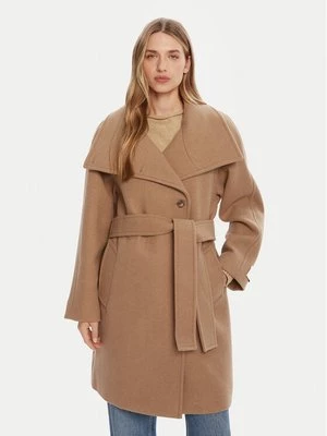 Obrázek produktu Calvin Klein Vlněný kabát LV044D557G Béžová Regular Fit