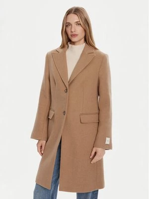 Obrázek produktu Calvin Klein Vlněný kabát LV044D558G Hnědá Slim Fit