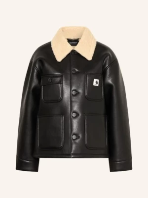 Obrázek produktu Carhartt Wip Bunda Shepton V Koženém Vzhledu S Umělou Kožešinou černá / krémová