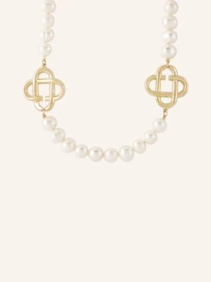 Obrázek produktu Casablanca Řetízek Medium Pearl Logo bílá / zlatá