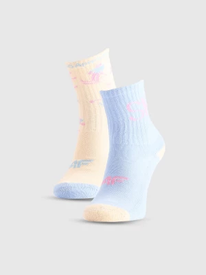 Obrázek produktu Casual ponožky nad kotník (2-pack) dívčí - multicolor 4F