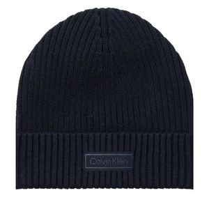 Obrázek produktu Čepice Calvin Klein Patch Chunky Rib Cotton Beanie LV04D8053G Tmavomodrá