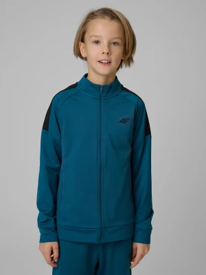 Obrázek produktu Chlapecká sportovní mikina regular bez kapuce - tyrkysová 4F tyrkysový