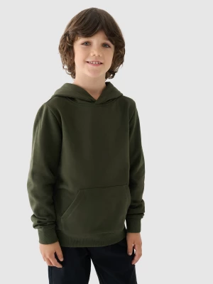 Obrázek produktu Chlapecká tepláková mikina bez zapínání a s kapucí - khaki 4F