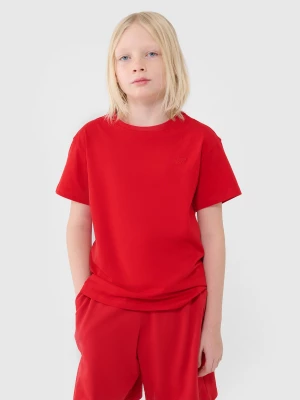 Obrázek produktu Chlapecké hladké tričko oversize - červené 4F