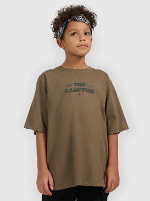 Obrázek produktu Chlapecké loose tričko s potiskem - khaki 4F