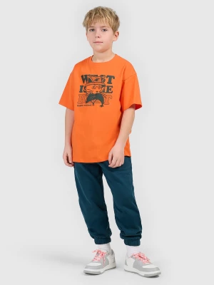Obrázek produktu Chlapecké loose tričko s potiskem - oranžový 4F
