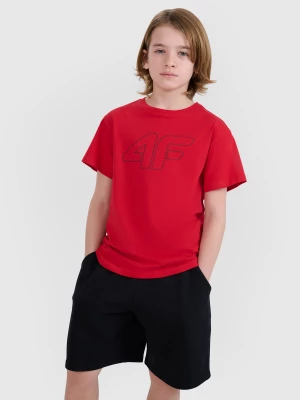 Obrázek produktu Chlapecké tričko oversize s potiskem - červené 4F